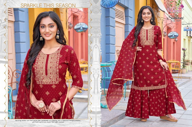 Paavi Suhani 1001-1008 Wholesale Readymade Sharara Suits Catalog